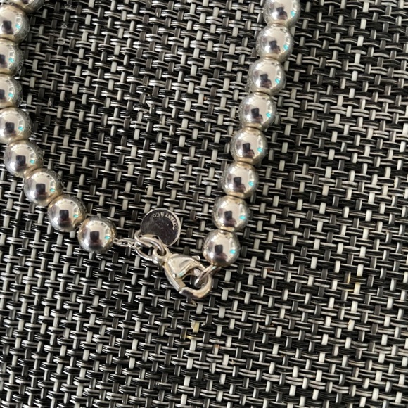 Tiffany &Co.  sterling silver bead necklace - Picture 2 of 3